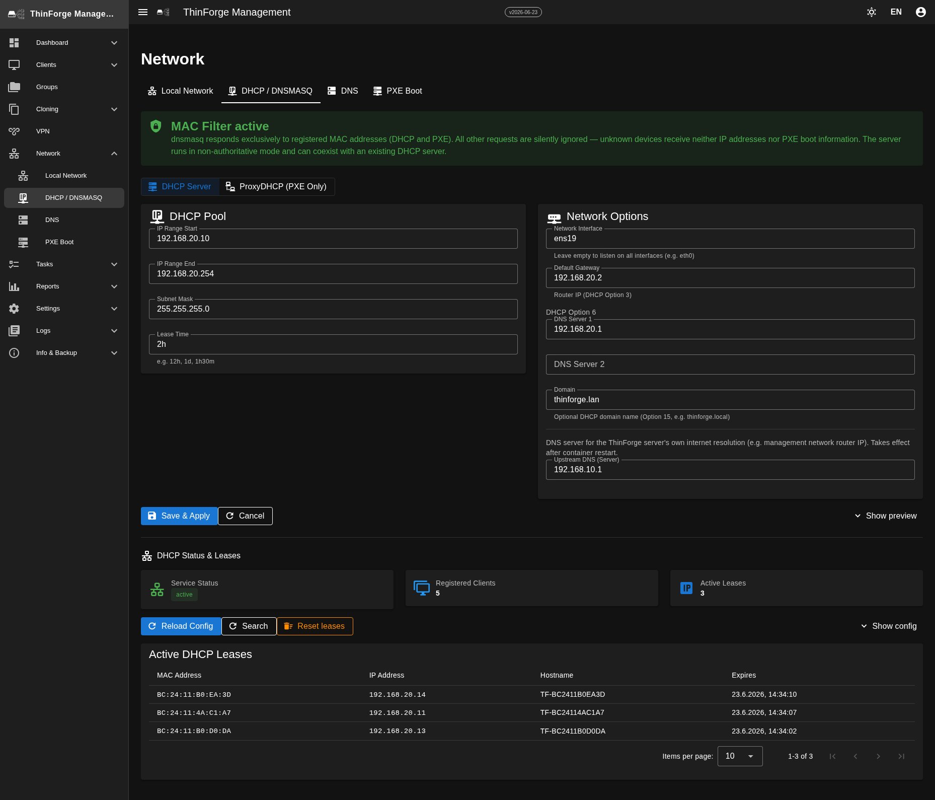 Netzwerk und DHCP